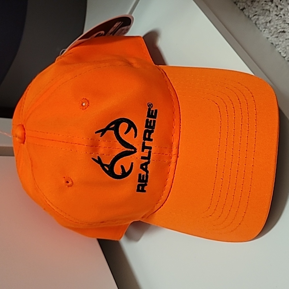 Realtree Logo Blaze Orange Cap Adjustable